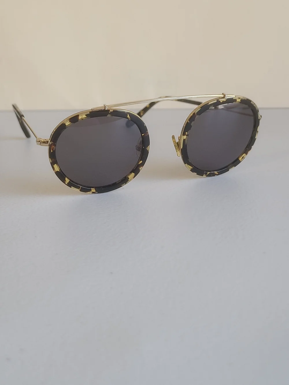 KREWE  Couti Round Tortoiseshell and Gold Frame Sunglasses Pre Owend